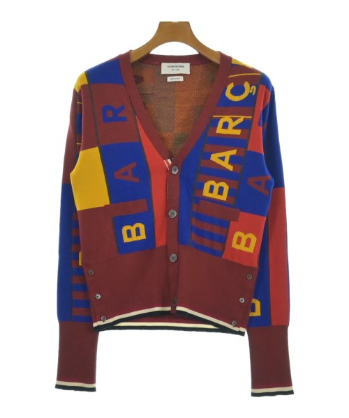 THOM BROWNE トムブラウン カーディガン メンズ 1(S位) エンジx青x黄等 【中古】【古着】