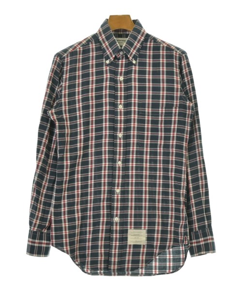 THOM BROWNE トムブラウンカジュアルシャツ メンズ 1(S位) 紺x白x赤(読み合わせる)【中古】【古着】