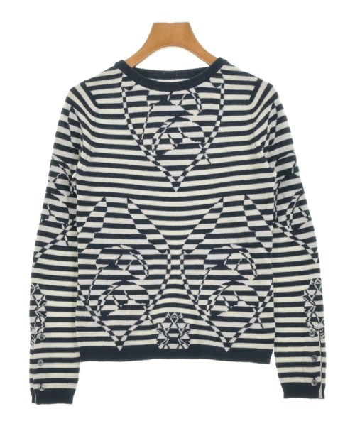 THOM BROWNE トムブラウンニット・セーター レディース -(S位) 紺xオフホワイト(ボーダー)【中古】【古着】｜RAGTAG（ブランド古着のラグタグ）