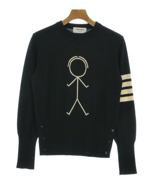 THOM BROWNE トムブラウン ニット・セーター メンズ 0(XS位) 黒 【中古】【古着】