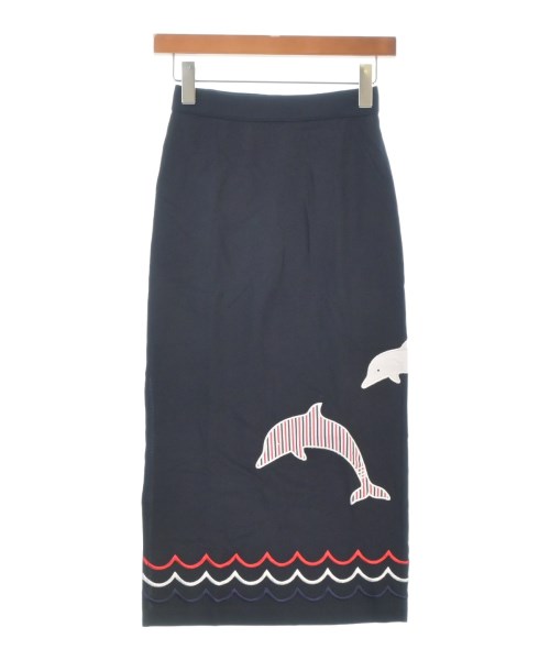 THOM BROWNE トムブラウン ロング・マキシ丈スカート レディース 00(XS位) 紺 【中古】【古着】