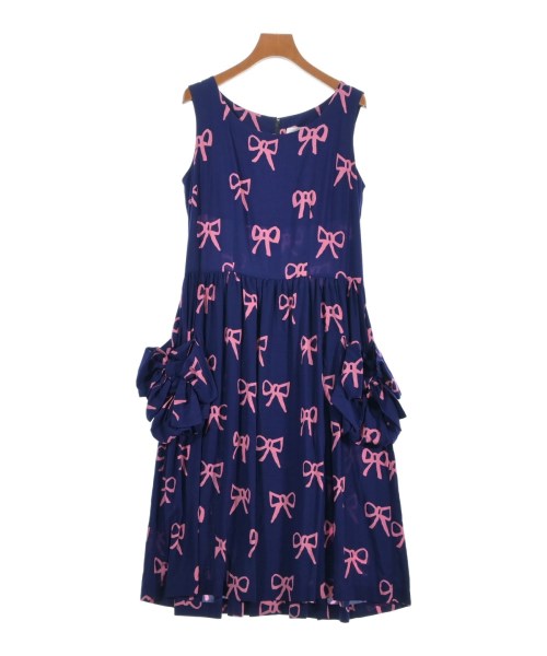 COMME des GARCONS GIRL コムデギャルソンガールワンピース レディース S 紺xサクラ色(総柄)【中古】【古着】