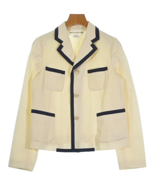 COMME des GARCONS GIRL コムデギャルソンガールテーラードジャケット レディース XS 象牙色x紺【中古】【古着】