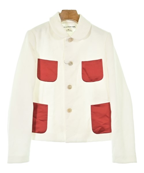 COMME des GARCONS GIRL コムデギャルソンガールカジュアルジャケット レディース XS 白【中古】【古着】 レディースファッション-コート・ジャケット