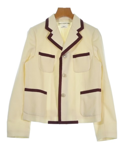 COMME des GARCONS GIRL コムデギャルソンガールテーラードジャケット レディース XS 象牙色xエンジ【中古】【古着】