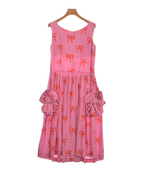 COMME des GARCONS GIRL コムデギャルソンガールワンピース レディース S サクラ色xオレンジ色(総柄)【中古】【古着】
