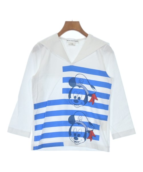 COMME des GARCONS GIRL コムデギャルソンガール Tシャツ・カットソー レディース XS 白x青 【中古】【古着】