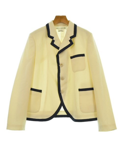 COMME des GARCONS GIRL コムデギャルソンガール カジュアルジャケット レディース M オフホワイトx紺 【中古】【古着】