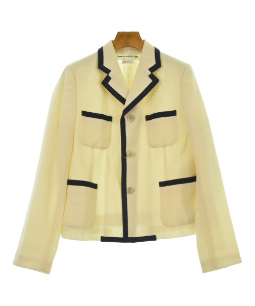 COMME des GARCONS GIRL コムデギャルソンガール カジュアルジャケット レディース S オフホワイトx紺 【中古】【古着】