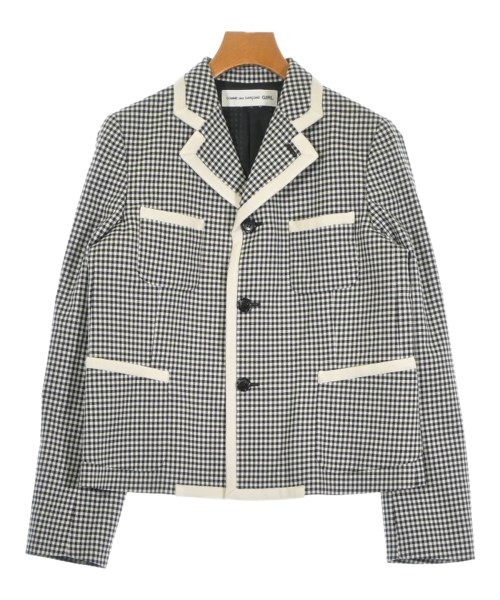 COMME des GARCONS GIRL コムデギャルソンガールカジュアルジャケット レディース -(XL位) 黒x白(読み合わせる)【中古】【古着】