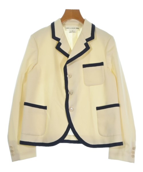 COMME des GARCONS GIRL コムデギャルソンガールテーラードジャケット レディース S 象牙色x紺【中古】【古着】