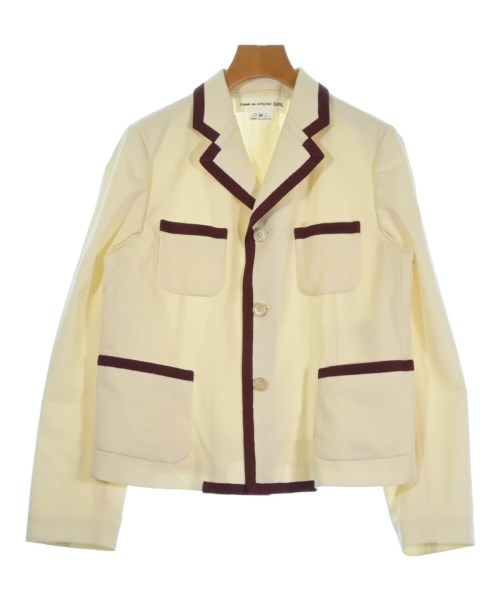 COMME des GARCONS GIRL コムデギャルソンガールテーラードジャケット レディース M 象牙色xエンジ【中古】【古着】