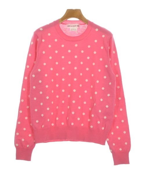 COMME des GARCONS GIRL コムデギャルソンガール ニット・セーター レディース L ピンクx白(ドット) 【中古】【古着】