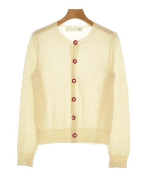 COMME des GARCONS GIRL コムデギャルソンガールカーディガン レディース -(S位) 象牙色系x赤【中古】【古着】