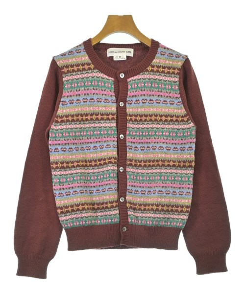 COMME des GARCONS GIRL コムデギャルソンガールカーディガン レディース M 茶xサクラ色x緑等【中古】【古着】