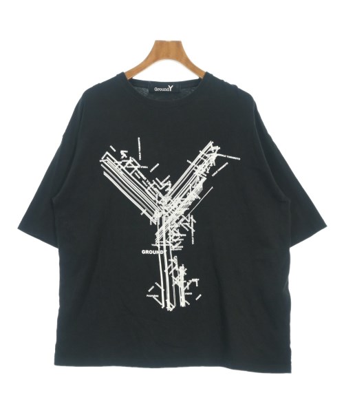 Ground Y 地べた ワイプルオーバー・カットソー メンズ 4(L位) 黒【中古】【古着】