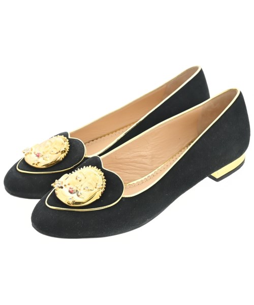 Charlotte Olympia シャーロットオリンピアドレスシューズ/置き目毛皮 レディース EU39(25.5糎位) 黒【中古】【古着】