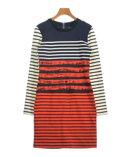 CEDRIC CHARLIER セドリック　シャルリエ ワンピース レディース S 紺xオレンジxアイボリー(ボーダー) 【中古】【古着】