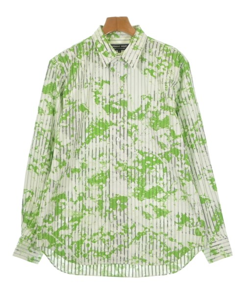 COMME des GARCONS HOMME DEUX コムデギャルソンオムドゥ カジュアルシャツ メンズ M 白x緑x茶(総柄) 【中古】【古着】