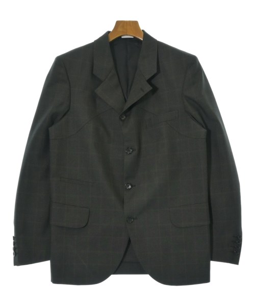 COMME des GARCONS HOMME DEUX コムデギャルソンオムドゥ カジュアルジャケット メンズ M 黒x茶(チェック) 【中古】【古着】