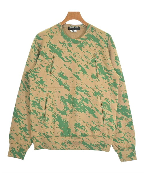 COMME des GARCONS HOMME DEUX コムデギャルソンオムドゥスウェット メンズ M ベージュx緑(総柄)【中古】【古着】
