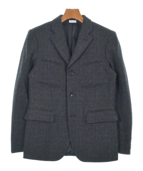 COMME des GARCONS HOMME DEUX コムデギャルソンオムドゥ テーラードジャケット メンズ XS グレーx黒x青等(チェック) 【中古】【古着】