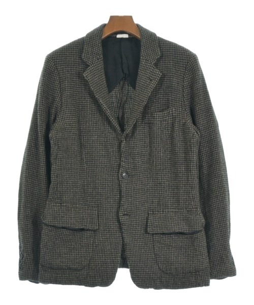 COMME des GARCONS HOMME DEUX コムデギャルソンオムドゥテーラードジャケット メンズ S 茶x黒(チドリ透かし彫り)【中古】【古着】
