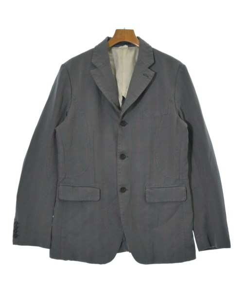COMME des GARCONS HOMME DEUX コムデギャルソンオムドゥ カジュアルジャケット メンズ L グレーx赤(ストライプ) 【中古】【古着】