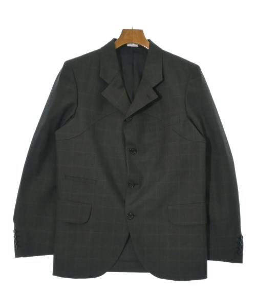 COMME des GARCONS HOMME DEUX コムデギャルソンオムドゥ カジュアルジャケット メンズ S 黒x茶(チェック) 【中古】【古着】