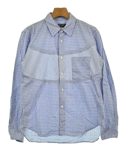 COMME des GARCONS HOMME DEUX コムデギャルソンオムドゥ カジュアルシャツ メンズ XS 青x白(総柄) 【中古】【古着】