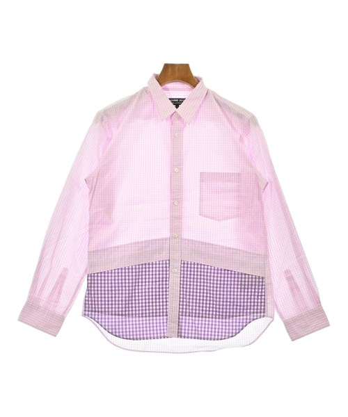 COMME des GARCONS HOMME DEUX コムデギャルソンオムドゥ カジュアルシャツ メンズ S ピンクx白x紫(チェック) 【中古】【古着】