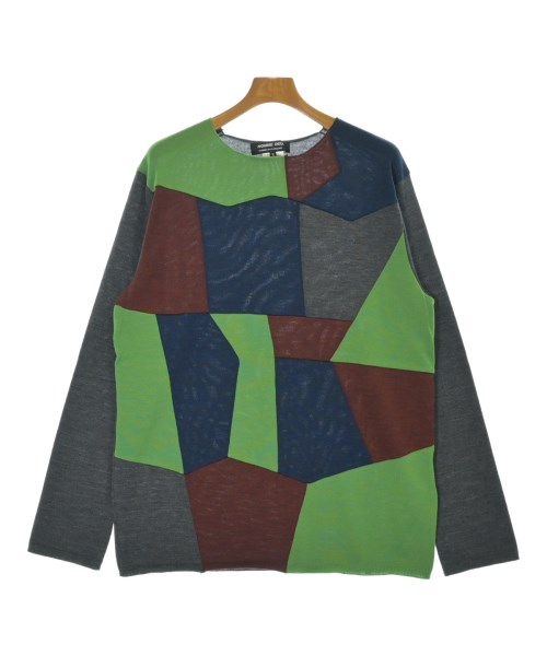 COMME des GARCONS HOMME DEUX コムデギャルソンオムドゥニット・セーター メンズ XL グレーx紺x黄緑等【中古】【古着】|RAGTAG(ブランド古着のラグタグ)