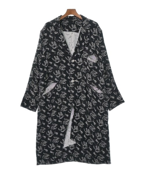 sulvam サルバムコート（余分の物） メンズ L 黒x白(総柄)【中古】【古着】