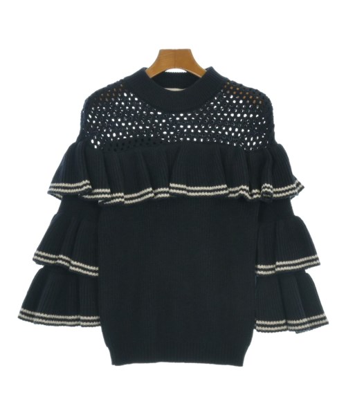 self-portrait セルフポートレイト ニット・セーター レディース S 紺 【中古】【古着】