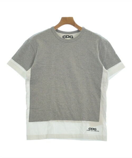 CDG シーディージー ポロシャツ メンズ L グレーx白 【中古】【古着】 9,576円