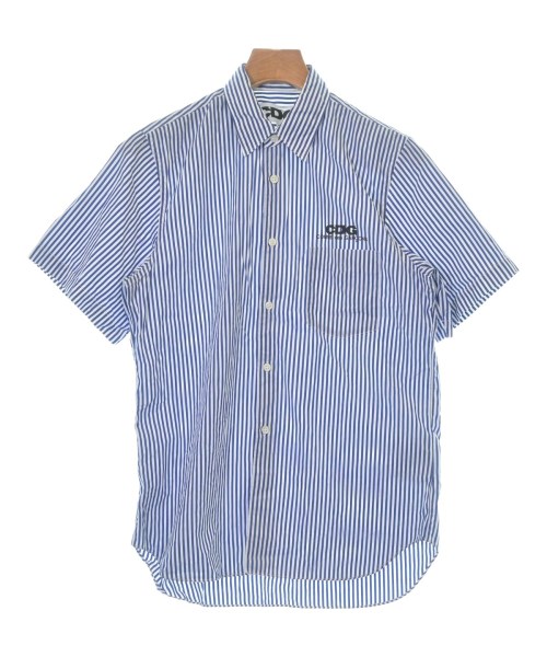 CDG シーディージー カジュアルシャツ メンズ S 青x白(ストライプ) 【中古】【古着】