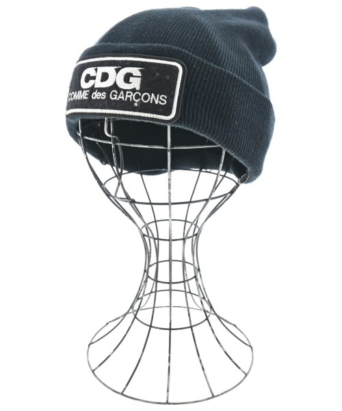 CDG シーディージー ニットキャップ・ビーニー メンズ - 黒 【中古】【古着】