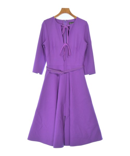 Oscar de la Renta オスカーデラレンタ ワンピース レディース 0(XS位) 紫 【中古】【古着】