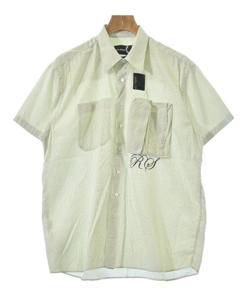 RAF SIMONS ラフシモンズ カジュアルシャツ メンズ 40(XL位) 緑x白(チェック) 【中古】【古着】