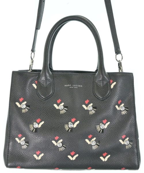 MARC JACOBS マークジェイコブス ハンドバッグ レディース - 黒x赤x白(総柄) 【中古】【古着】
