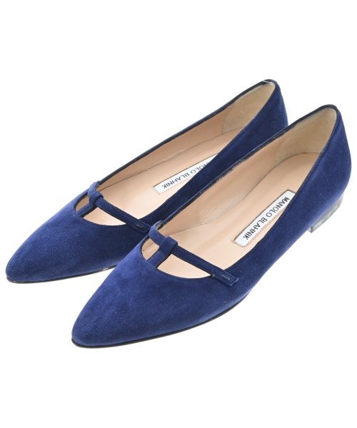 MANOLO BLAHNIK マノロ ブラニクパンプス レディース EU36(22.5珊位) 紺【中古】【古着】