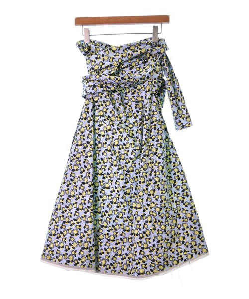 MARNI マルニ ロング・マキシ丈スカート レディース 38(S位) 水色x黄x黒(総柄) 【中古】【古着】