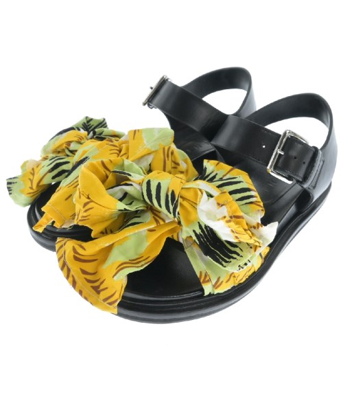 MARNI マルニ サンダル レディース EU36(22.5cm位) 黄x黄緑x黒等(総柄) 【中古】【古着】
