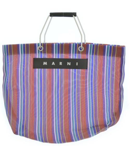 MARNI マルニ トートバッグ レディース - 茶x白x青等(ストライプ) 【中古】【古着】