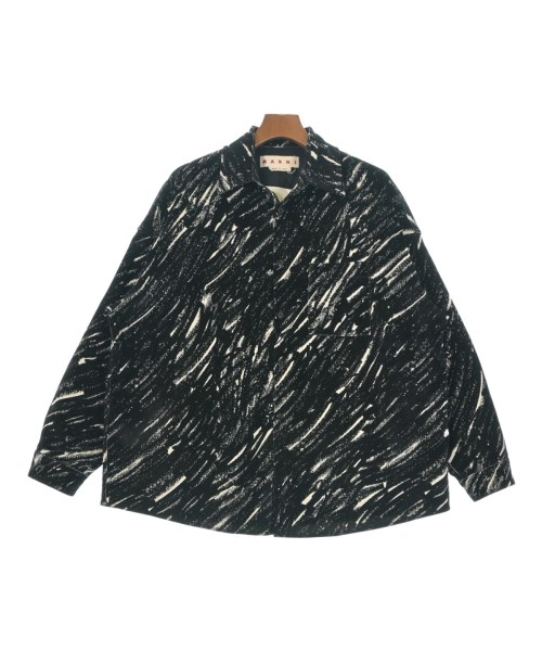 MARNI マルニ カジュアルシャツ メンズ 48(XXL位) 黒x白 【中古】【古着】