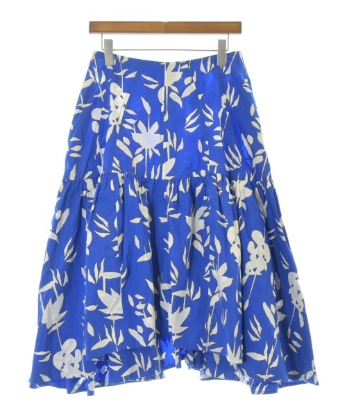 MARNI マルニ ロング・マキシ丈スカート レディース 40(M位) 青x白(総柄) 【中古】【古着】