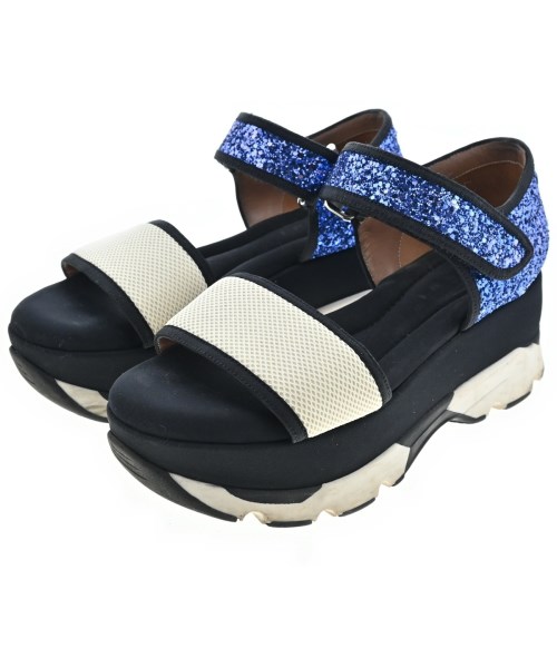 MARNI マルニ パンプス レディース EU38(24.5cm位) 青x白x黒 【中古】【古着】
