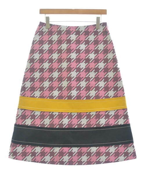 MARNI マルニ ロング・マキシ丈スカート レディース 38(S位) ピンクxグレーx黄等(総柄) 【中古】【古着】