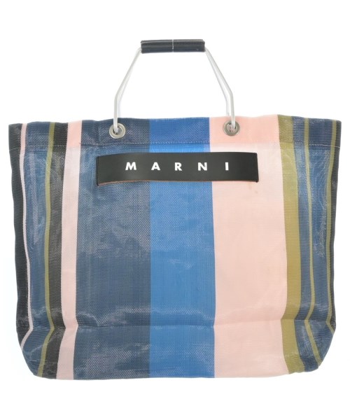 MARNI マルニ トートバッグ レディース - ピンクx青x黒等(ストライプ) 【中古】【古着】