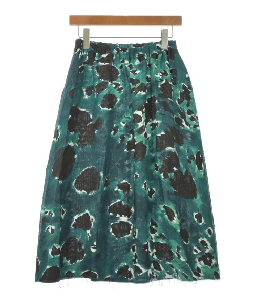MARNI マルニひざ丈スカート レディース 36(XS位) 緑系x黒x白(総柄)【中古】【古着】｜RAGTAG（ブランド古着のラグタグ）